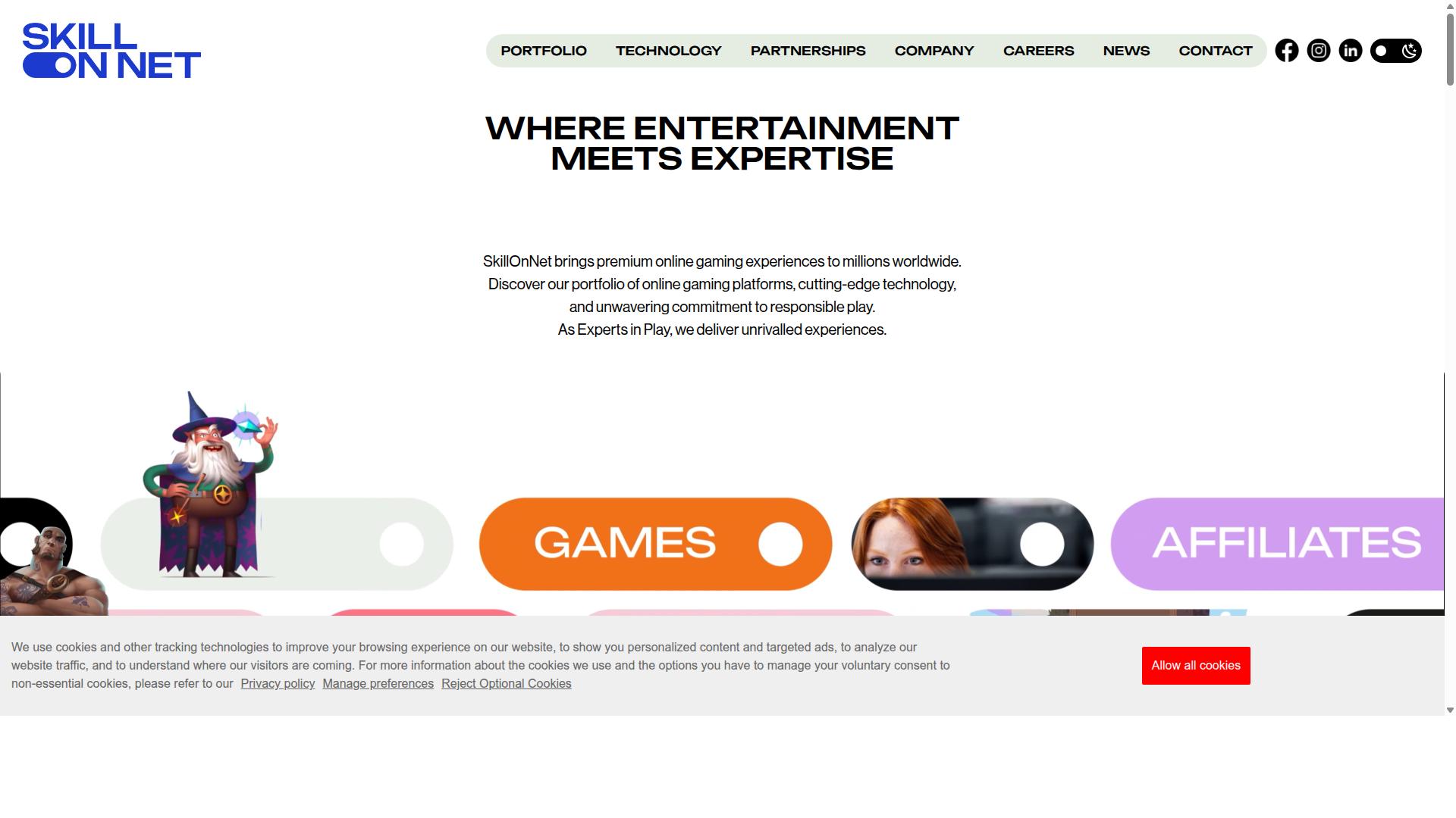 SkillOnNet website